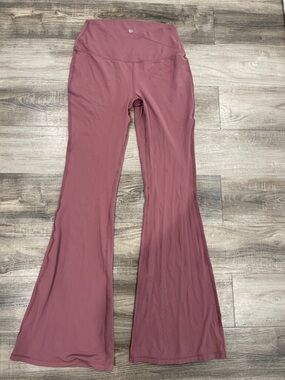 Yogalicious High-Waist Flare Pants - Dusty Mauve